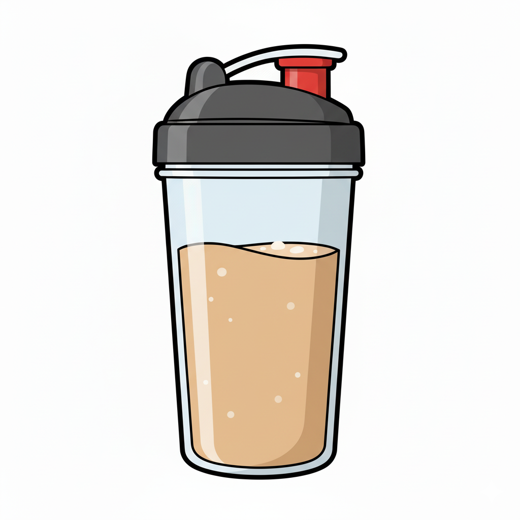 Garrafa Shaker com Whey Protein